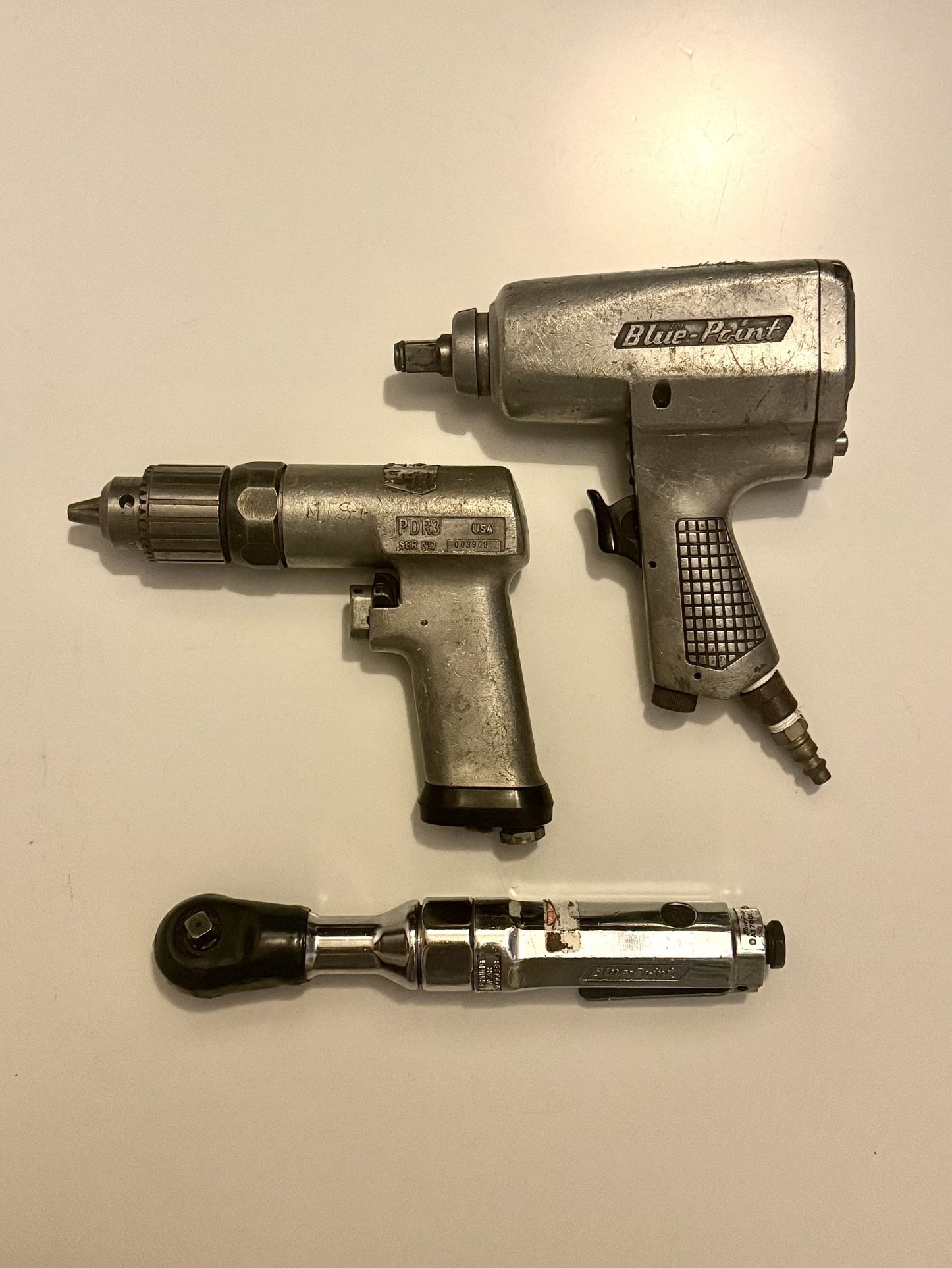 Set Of Snap-On Air Tools Impact, Drill,  Ratchet 