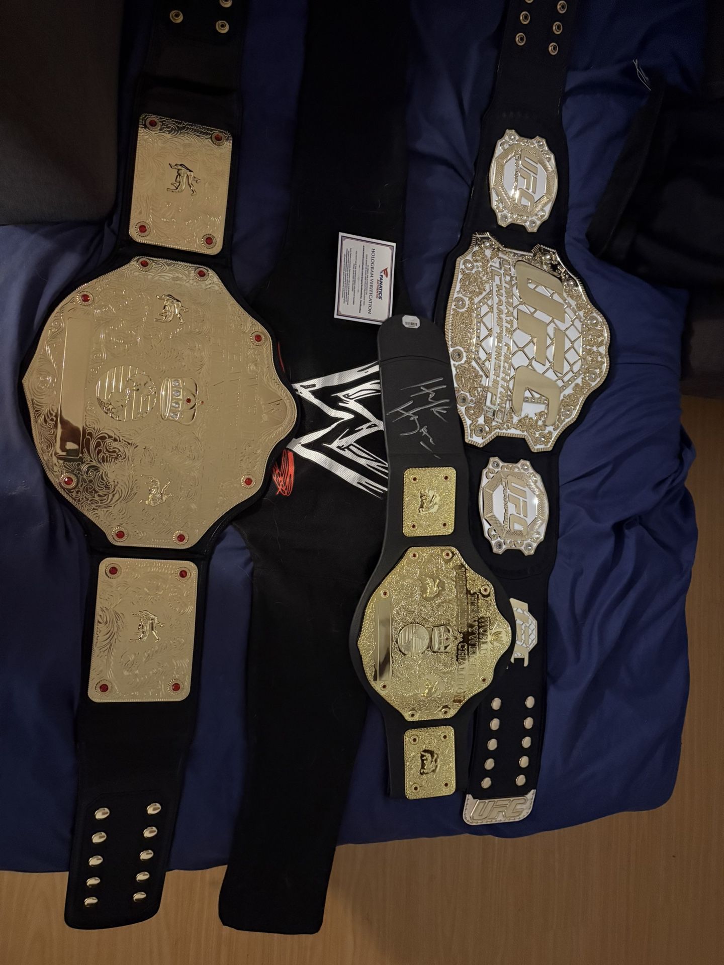 Authentic Wrestling N UFC Championship Belts
