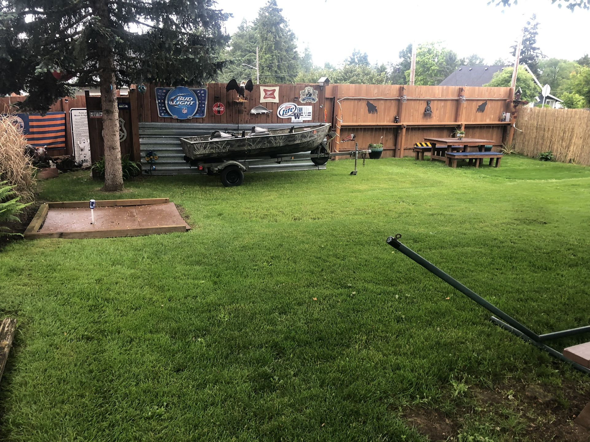 Really Nice 12 Ft Aluminum Boat And Trailer . Comes With 2 Hp Honda Electric Motor