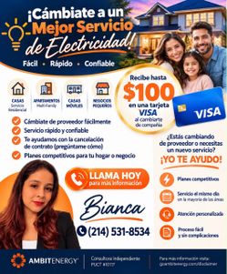 https://offerup.com/redirect/?o=THV6dG9nby5teWFtYml0LmNvbQ==  ⚡💡 ¡Cámbiate a un mejor servicio de electricidad! 💡⚡ electricidad para tu hogar o nego