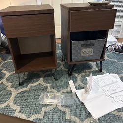 Tall End Tables - Pair - Bedside New