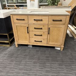 48” Bathroom Vanity In Wood Color 