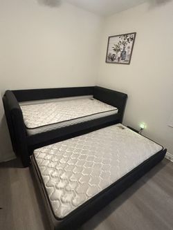 Twin Trundle Bed With Mattresses