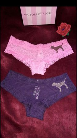 Victoria secret pink checkers panties size MEDIUM NEW WITH