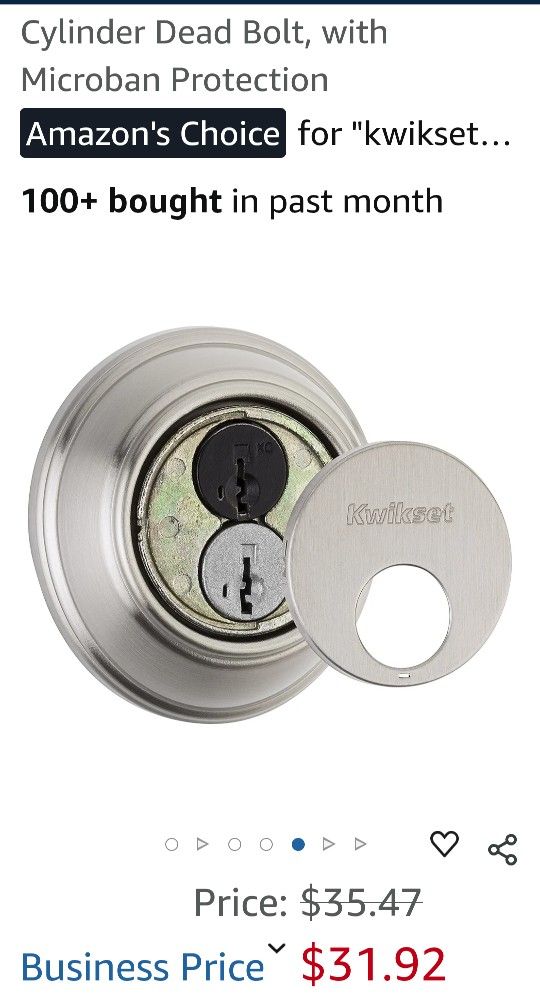 Kwikset Deadbolt Cylinders Double Key