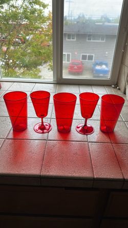 Antique hand blown glassware