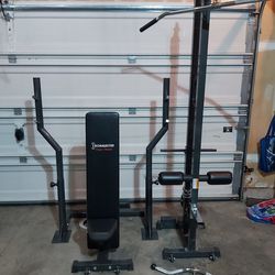 Home Gym  / Ironmaster Workout Equipment, Bench, Polley System, Bench Rack 