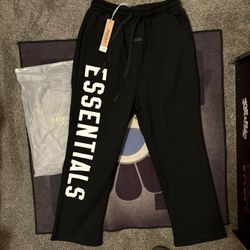 Black And White Straight Leg Essentials Pants