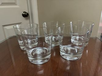 Set of 5 Old-Fashioned Glass Tumblers