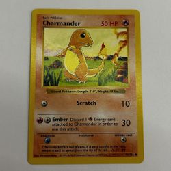 Pokémon Charmander - Base Set (Shadowless) (BSS) Pokemon charizard