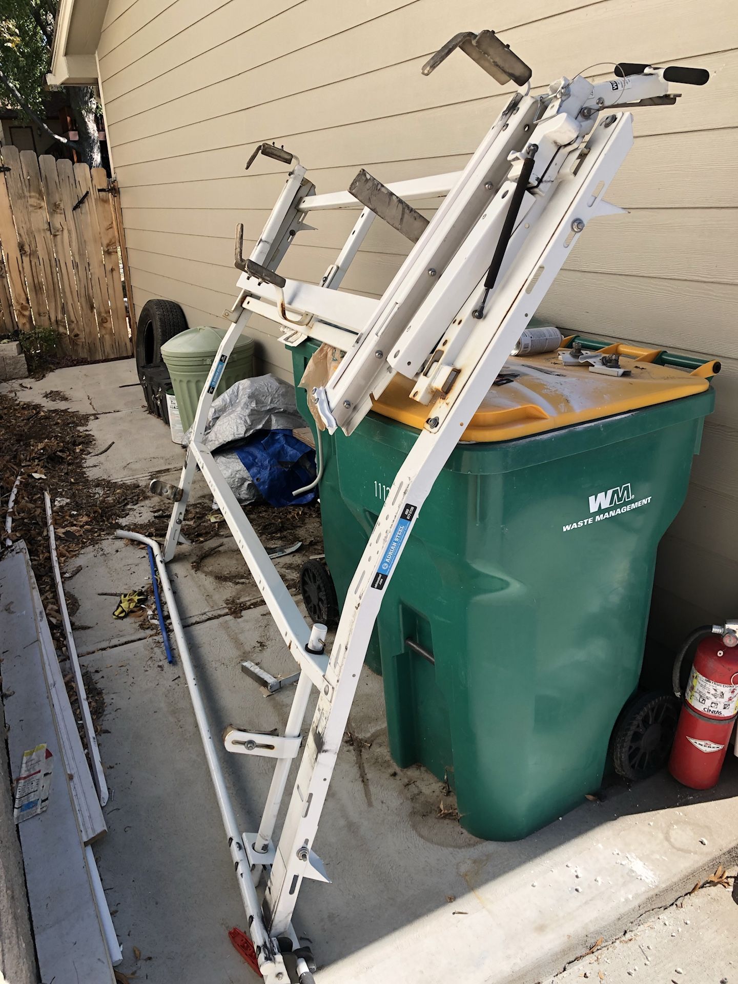 Drop down ladder rack