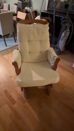 Wood Arm Glider Rocking Chair