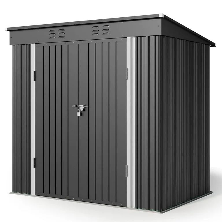 6'x4' Metal Outdoor Storage Shed by Galvanized Steel, Waterproof Tool Shed