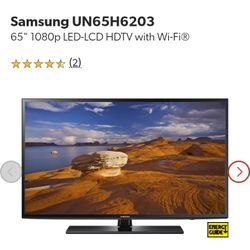 Samsung UN65H6203
65" 1080p LED-LCD HDTV with Wi-Fi®