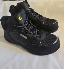 Fitville wide composite toe, slip-resistant, waterproof Steelcore work boots, men's size 10.5W