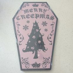 Merry Creepmas Coffin Decor NEW in packaging