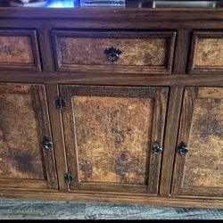 3 Piece Furniture Set.  Reclaimed Wood And Copper. 