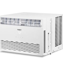 8,000 BTU Window Air Conditioner - Energy Star, Modern Design, and Temperature-Sensing Remote - Window AC