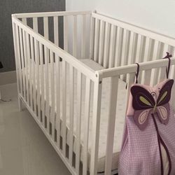 White Crib For Kids Till 5 Years Old