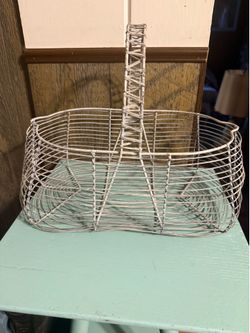 Vintage wire gathering basket