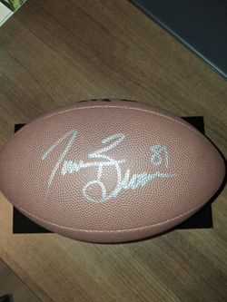 Tim Brown Raiders Autographed Football