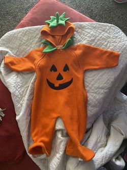 Baby Pumpkin Costume /jumpsuit Warm Size 6-9 Months