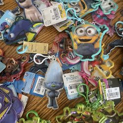 47 pcs. Lot Cartoon Character zipper pulls for backpacks etc for resell discount stores swap meets
