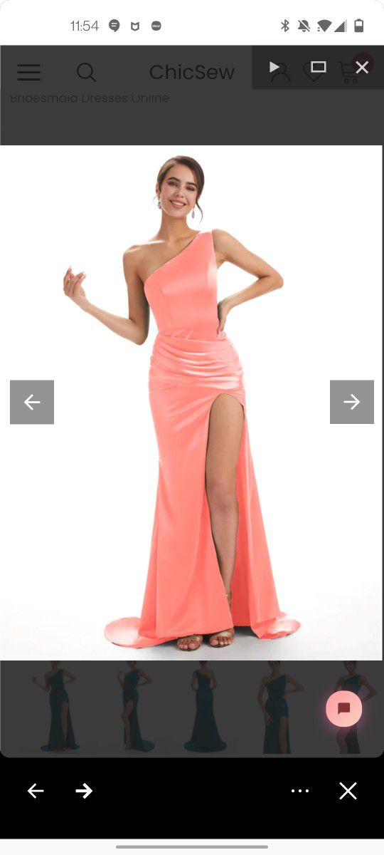 Beautiful One Shoulder,Mermaid Gown With High Split