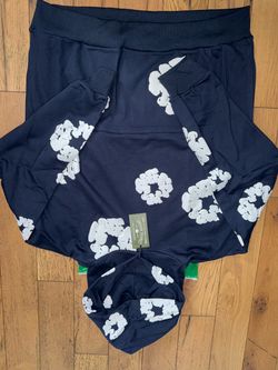 Navy blue denim tears