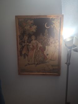 Wooden Framed Handmade Tapestry