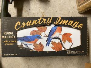 Photo Country Image Blue Bird Rural Mailbox