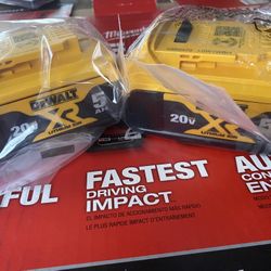 DEWALT  XR 20V  2  BATTERIES 5.0 AH.  Brand New Out The Box Never Used  (( Read Below )) 