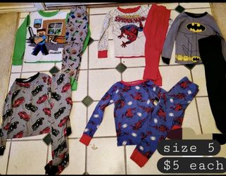 Boys Pajamas (Sizes (3 Months, 2T,  3T, 4T, 5T)  Bluey, Spiderman, Paw Patrol, Etc