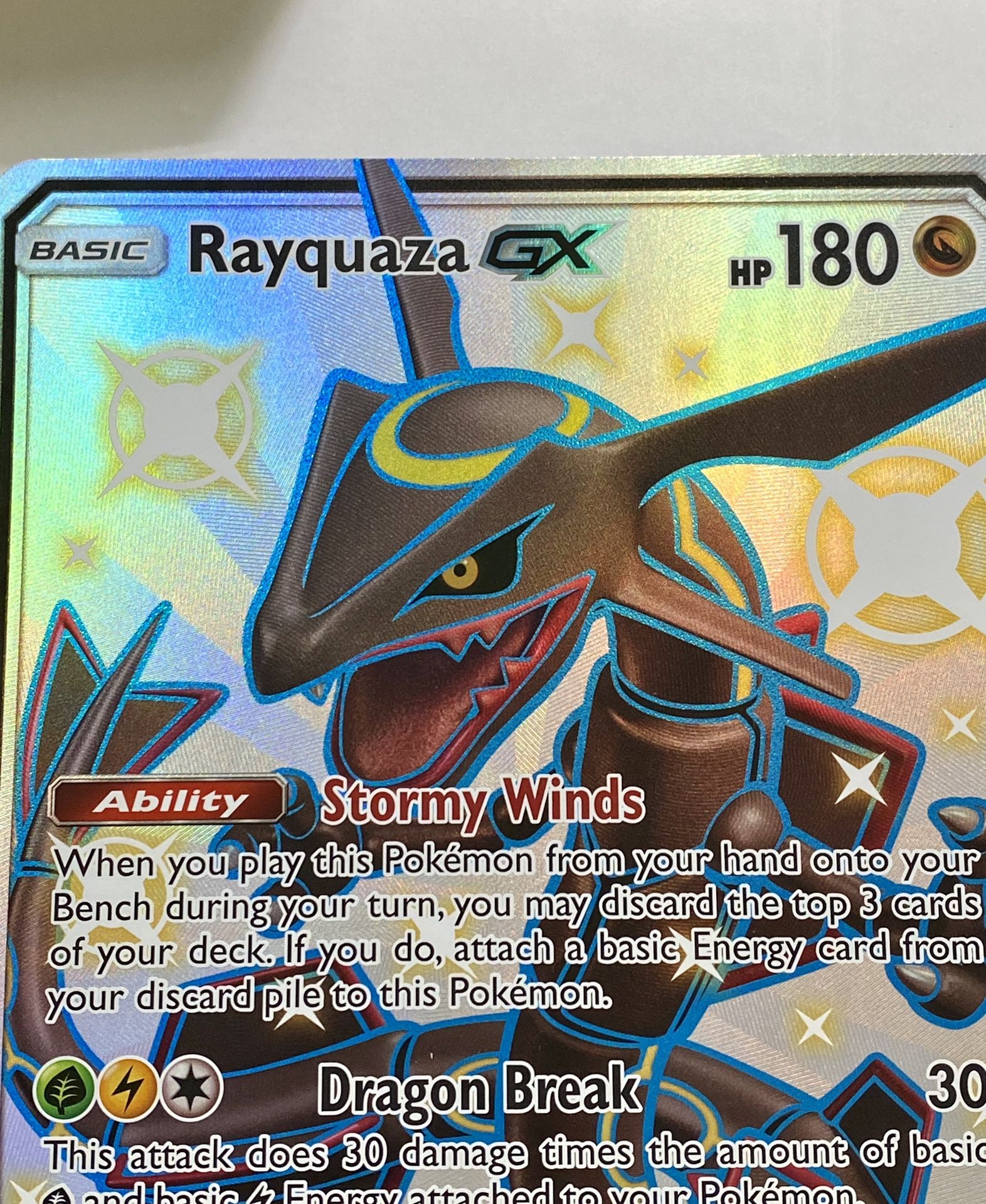 Shiny Rayquaza GX Pokémon Card