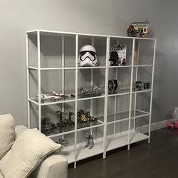 IKEA VITTSJÖ Storage Combination - White / Glass