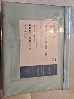 NEW King Size Duvet Cover Set – Soft & Cozy – Lake Blue