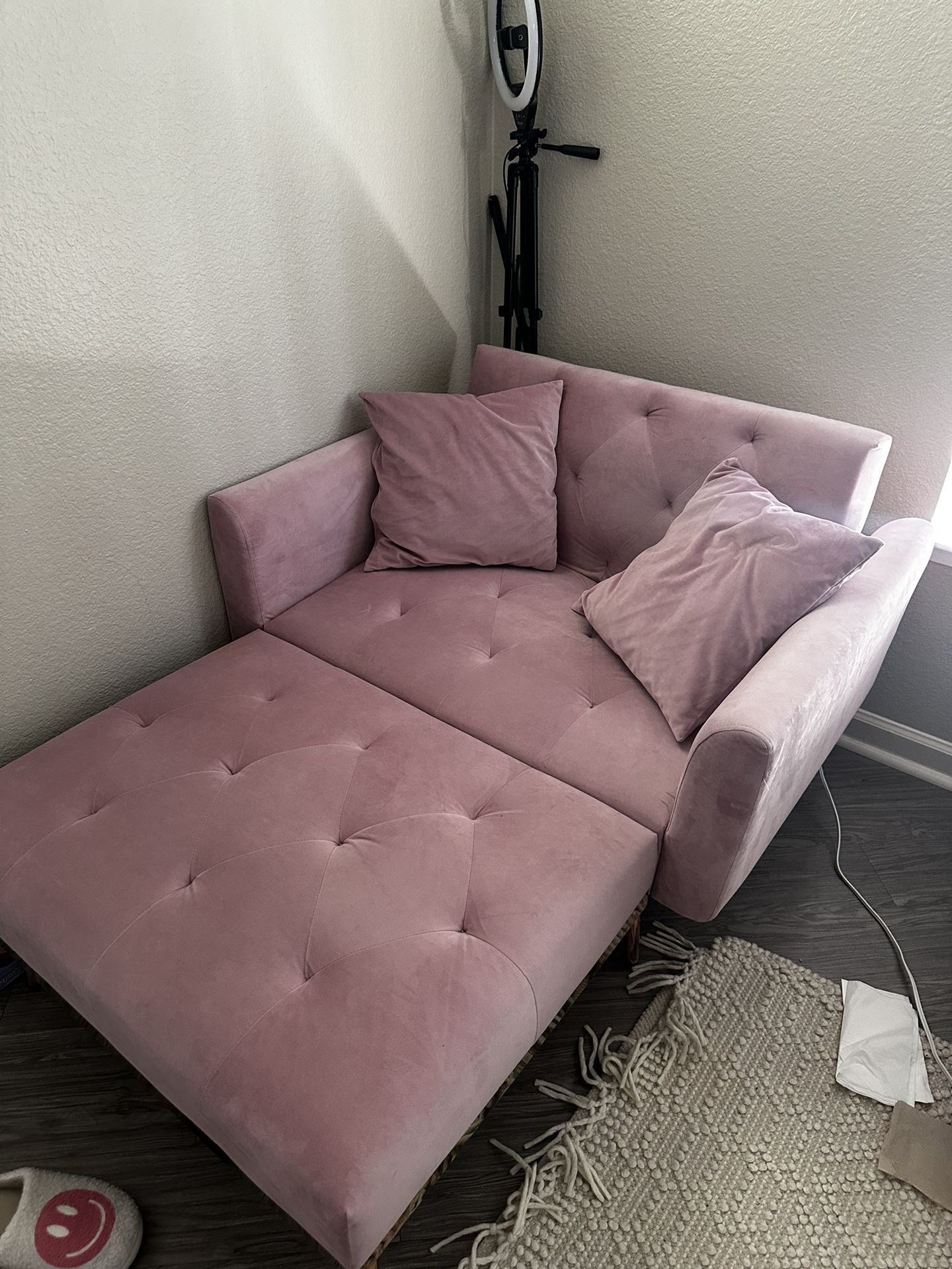 Pink loveseat / couch 