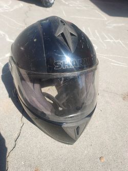 Sharks Motorcycle Helmet - Black/silver