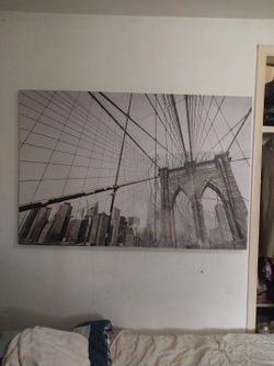 Painting  new york.  Brooklyn  $30 size 59x39 1/2