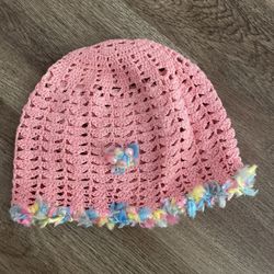 Handmade crocheted hat for toddler girl