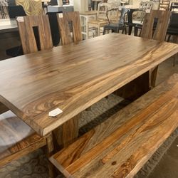Sheesham Angled Base Dining Table 