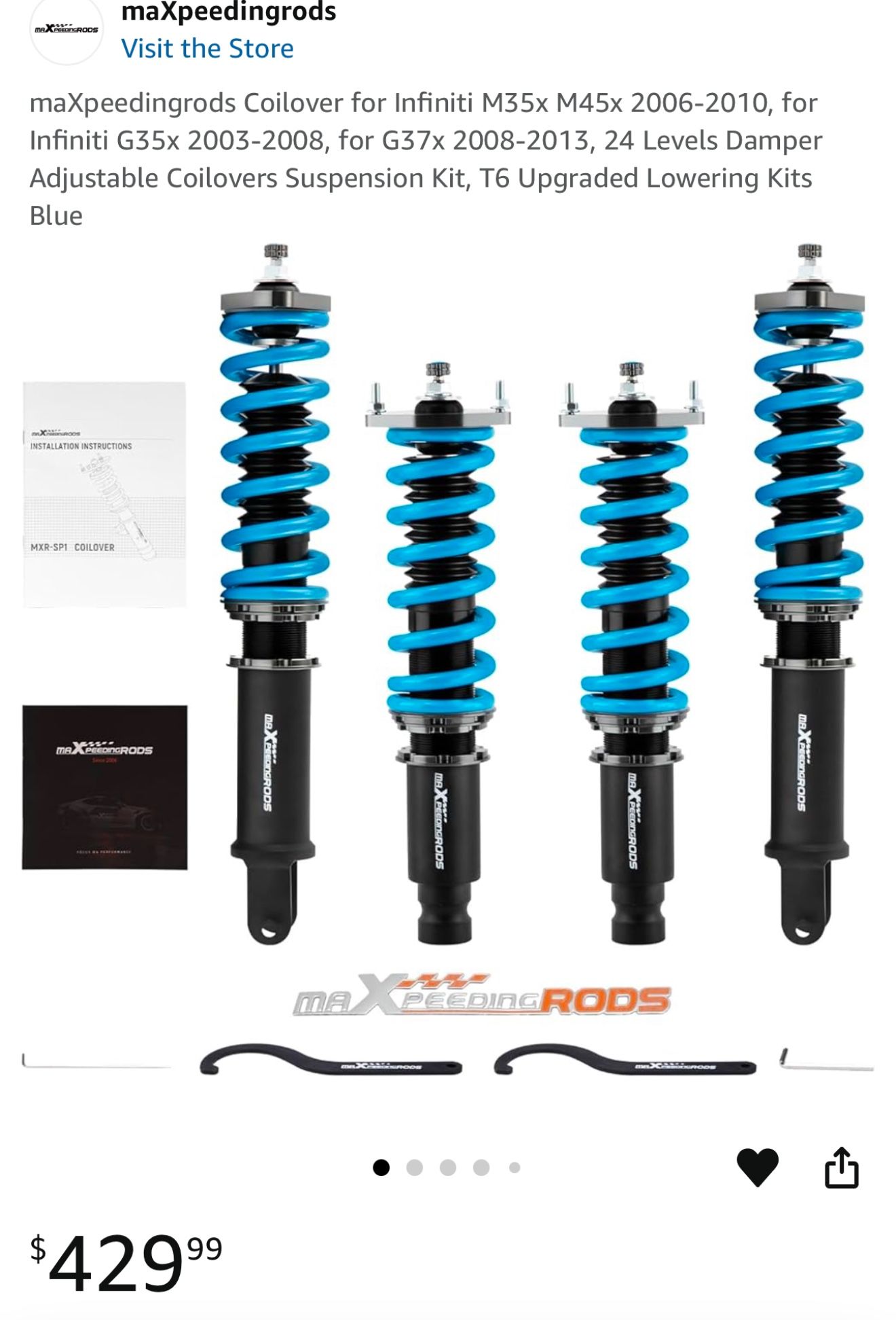 Infiniti G37x Coilovers