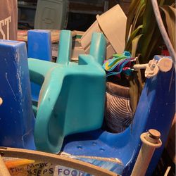 Vintage Child’s 2 Chairs And A Table Set