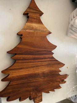 Wood Christmas tree charcuterie board