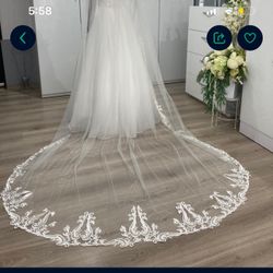 Bride Veil Jewelry Set And Wedding Rings