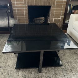 Black Glass Coffee Table 