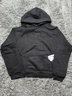 Sp5der VVS WAIT Hoodie “Black” Size M💎 $500 Retail