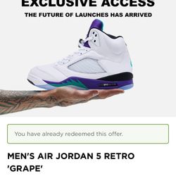 air jordan 5 grape