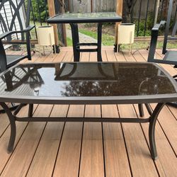 Metal And Glass Coffee Table 