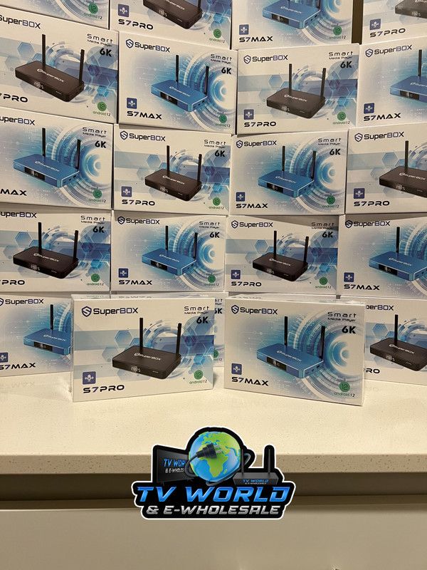 SuperBOX Super box S7 Models Max, S7 Pro, S6 Ultra, Supreme & Vsee V6 Plus, V6 Max Vsee Elite Mini, Elite Ultra 8 Authorized Wholesale distributors